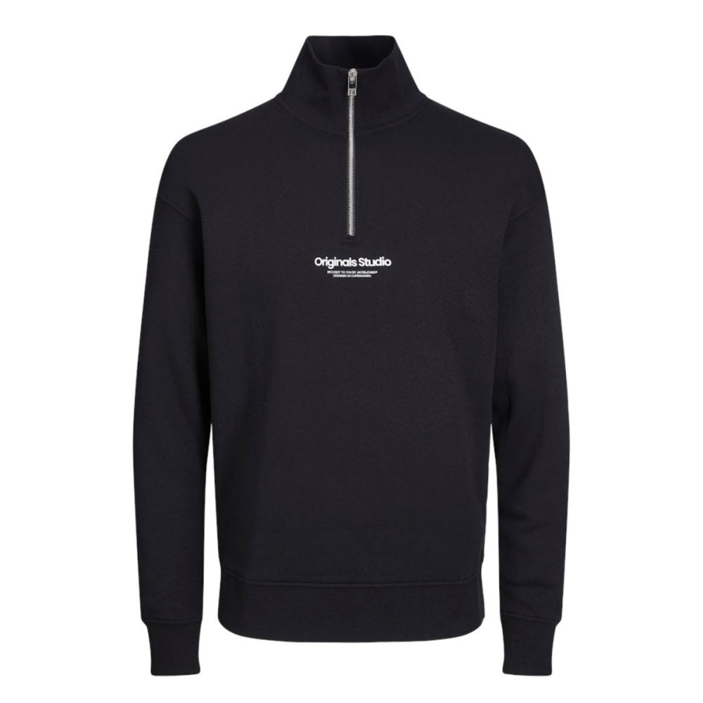 Jack & Jones - Genser Sweat Halfzip Vesterbro Black