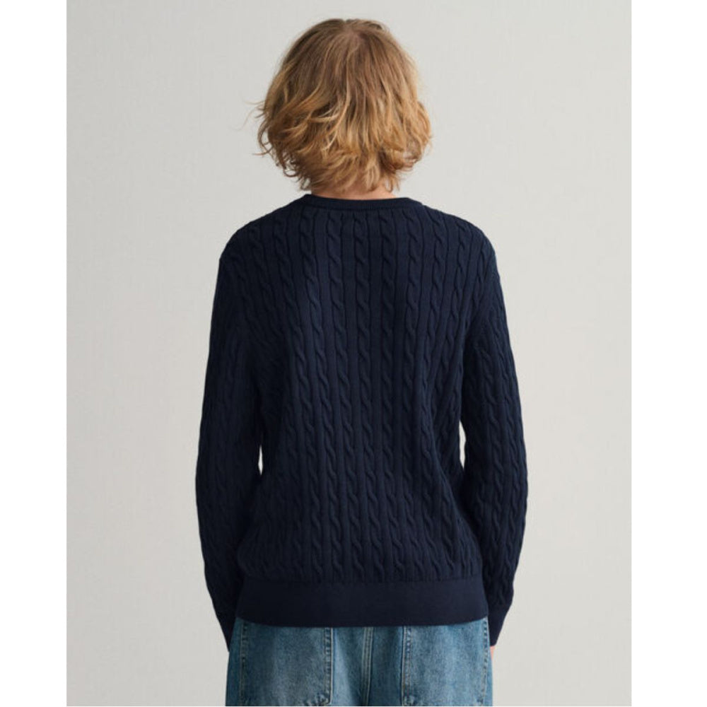 Gant - Genser Kabelstrikk Evening Blue