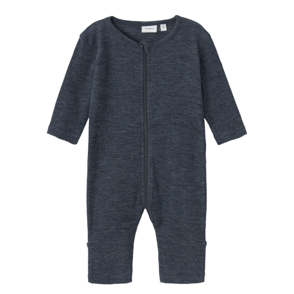 Name It - Heldress i Ull og Silke Rib Wossa Ombre Blue