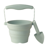 Scrunch - Sammenleggbar Mini Bøtte med spade Dusty Green
