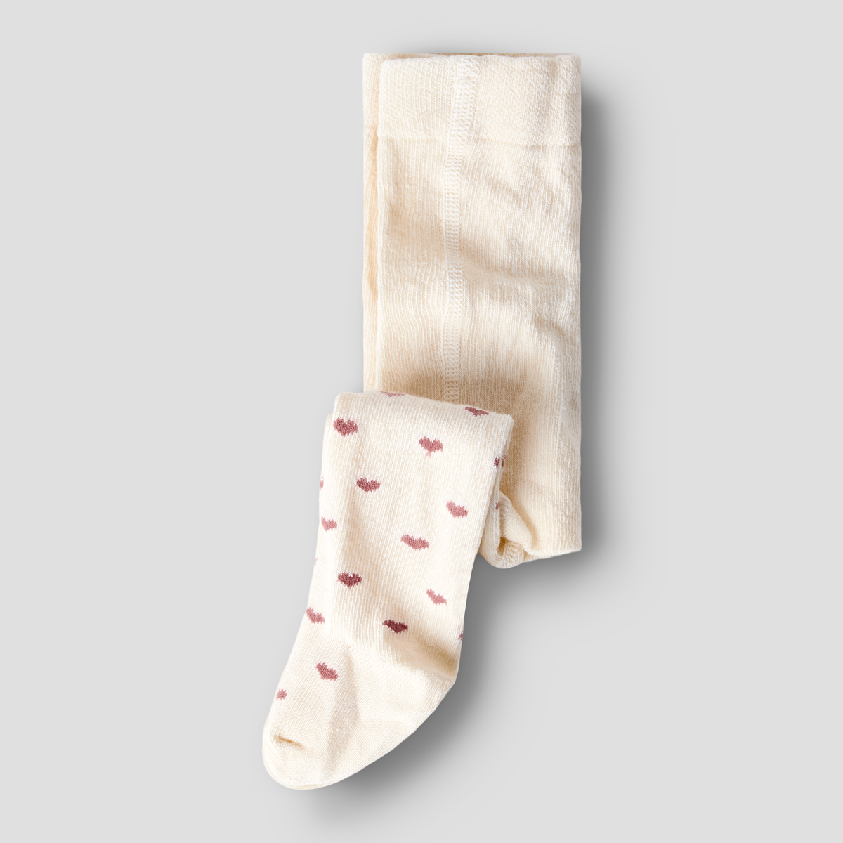 Lil' Atelier - Strømpebukse Baby Freba Turtledove/ Withered Rose