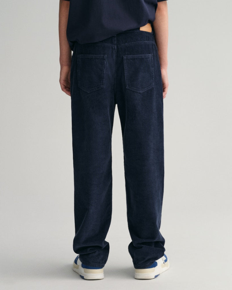 Gant - Bukse Cord Loos Fit Evening Blue Jr