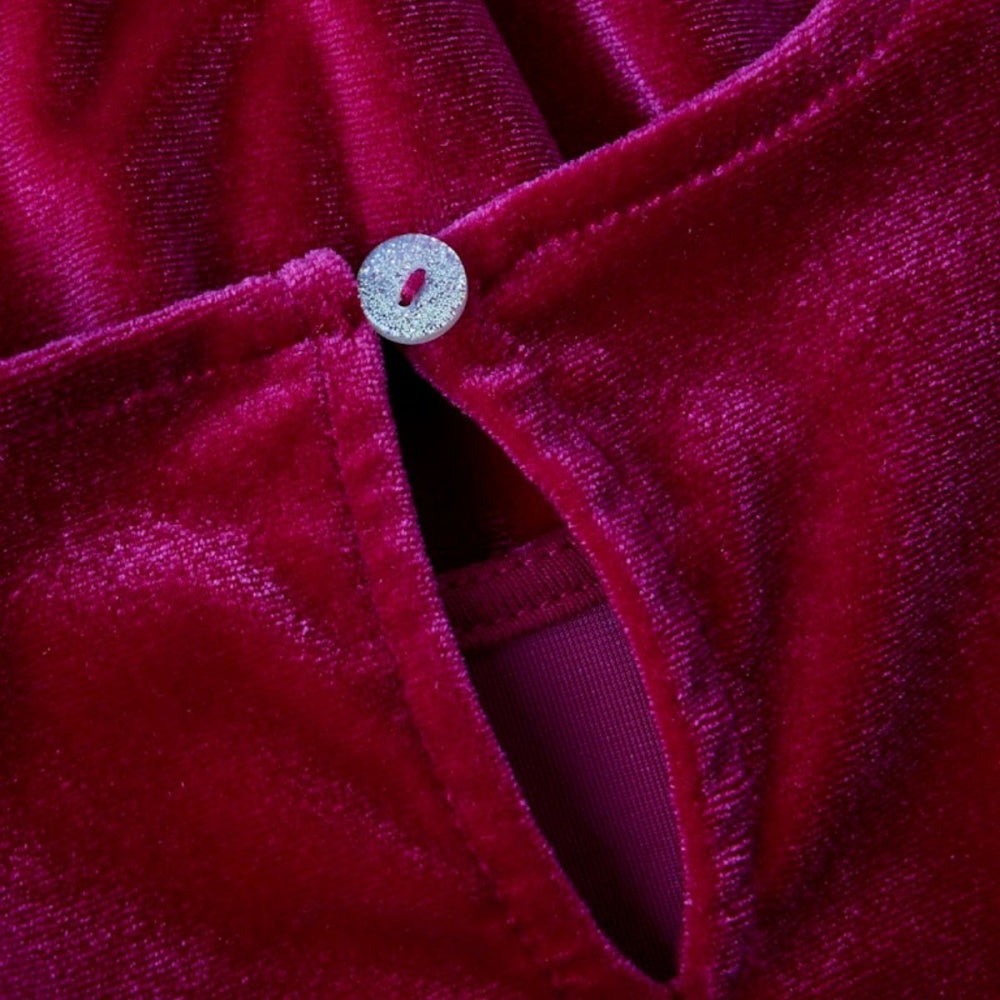 Name It - Julekjole Rinne Velour Jester Red