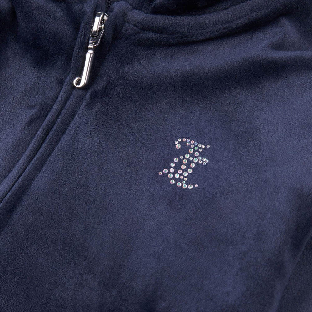Juicy Couture - Velourjakke Tonal Zip Thru Hoodie Night Sky