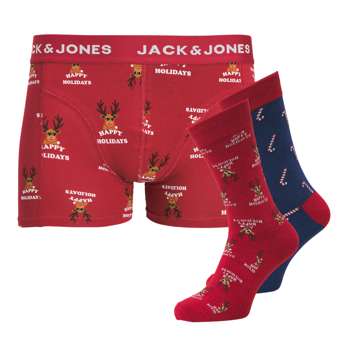 Jack & Jones - Boxer & Sokker Julesett Rio Red