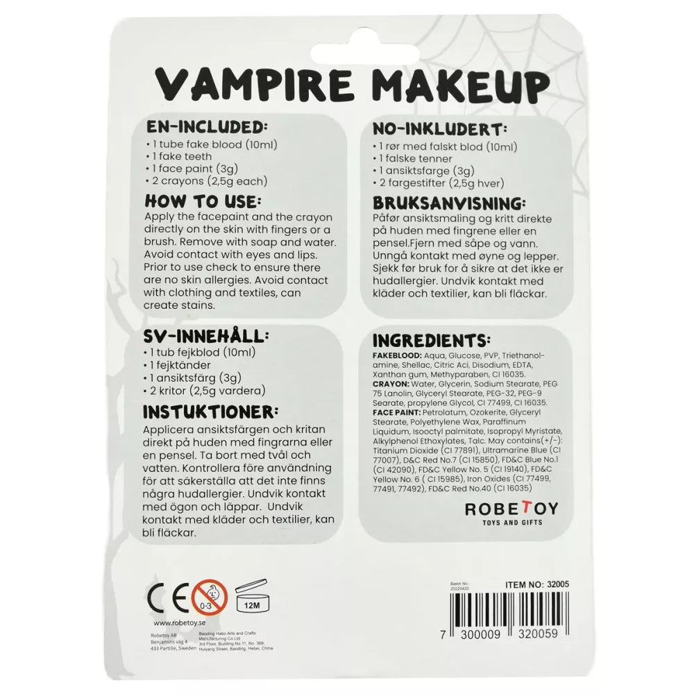 Den Goda Fen - Ansiktsmaling Vampyr - Guttelus