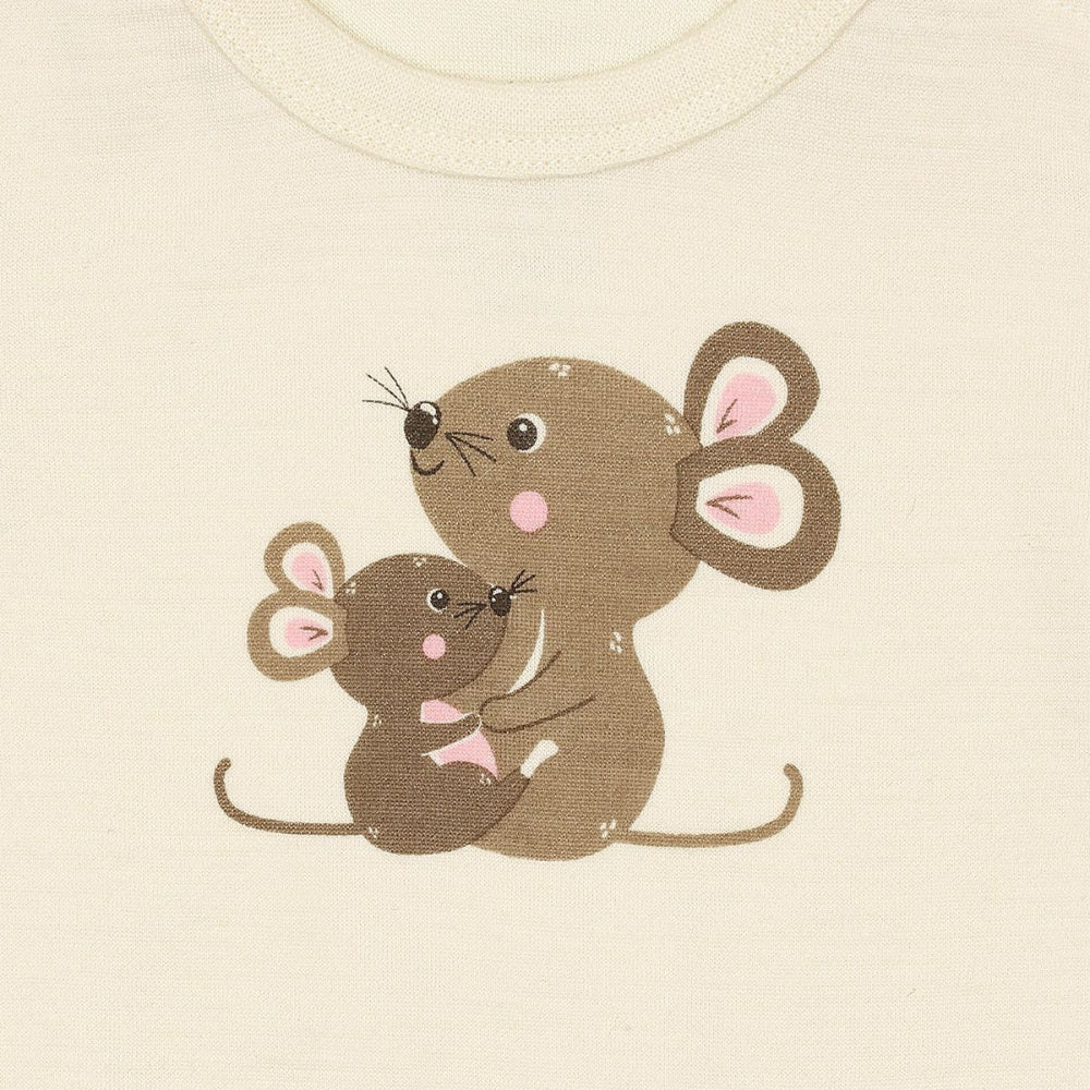 Hust and Claire - Body Ull og Bambus Baloo Mouse Ecru