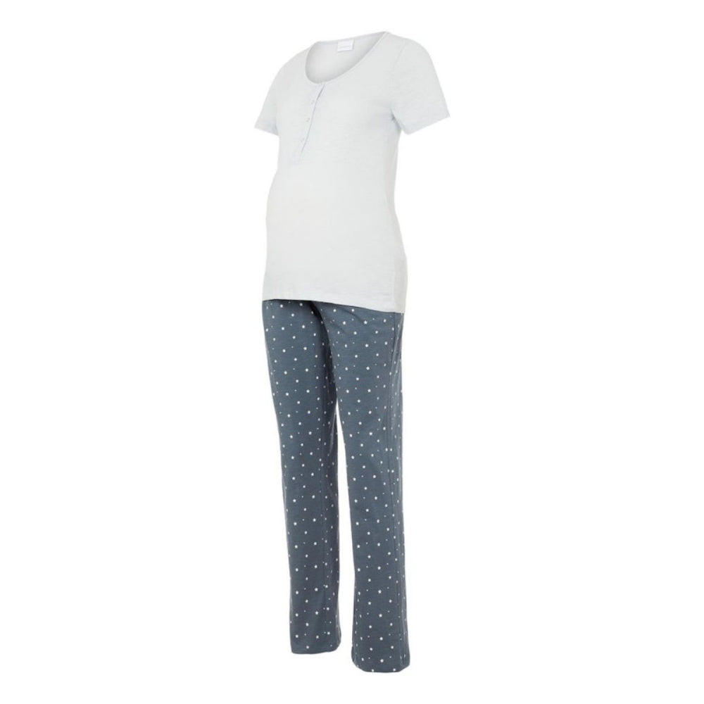 Mamalicious - Mamma-pyjamas 2-delt Mira Grå/ Stjerner