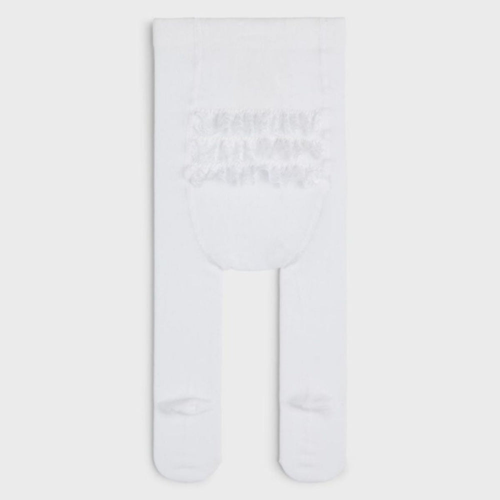 Name It - Strømpebukse med Blonder Opagna Bright White