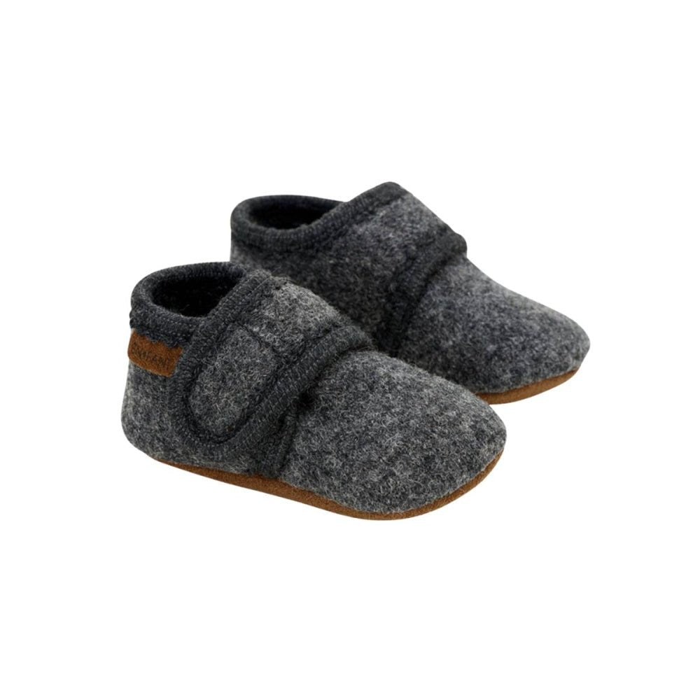En Fant - Tøfler i Ull Dark Grey Melange - Guttelus.no