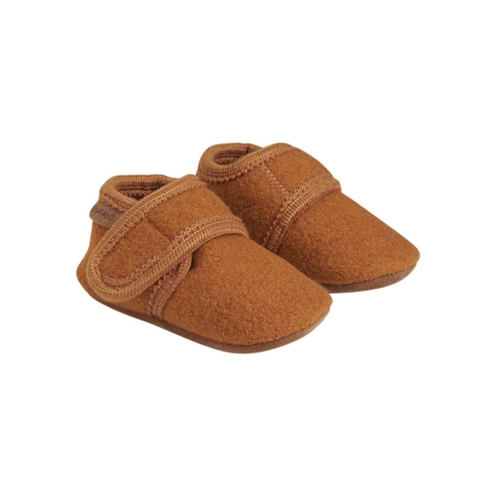 En Fant - Tøfler i Ull Leather Brown - Guttelus.no