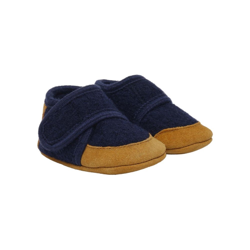 En Fant - Tøfler i Ull/ Suede Navy - Guttelus.no