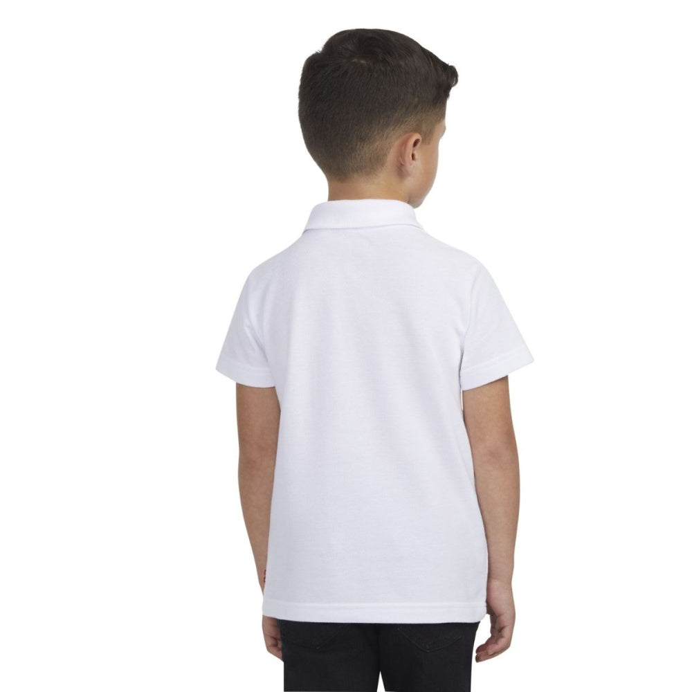 Levi's - T-skjorte Polo Neck Tape White/ Red