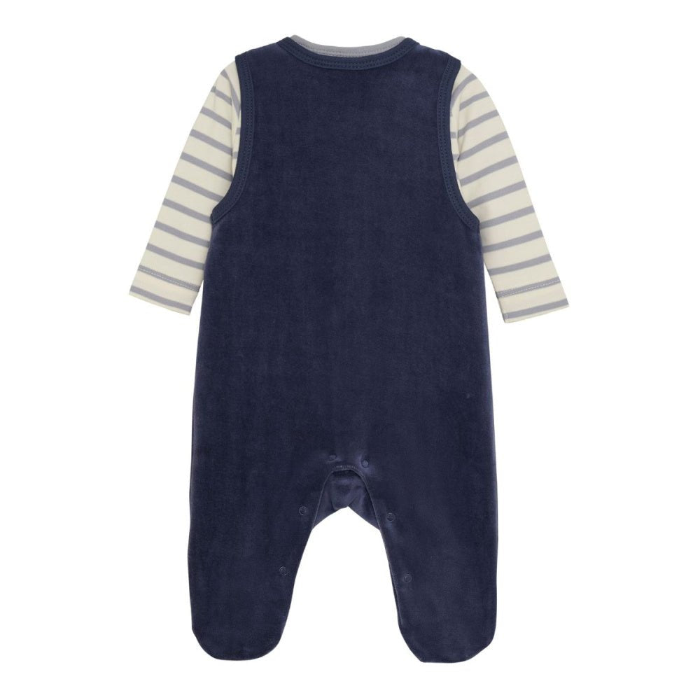 Fixoni - Sett, Body & Sparkebukse Velour Indigo Blue - Guttelus.no