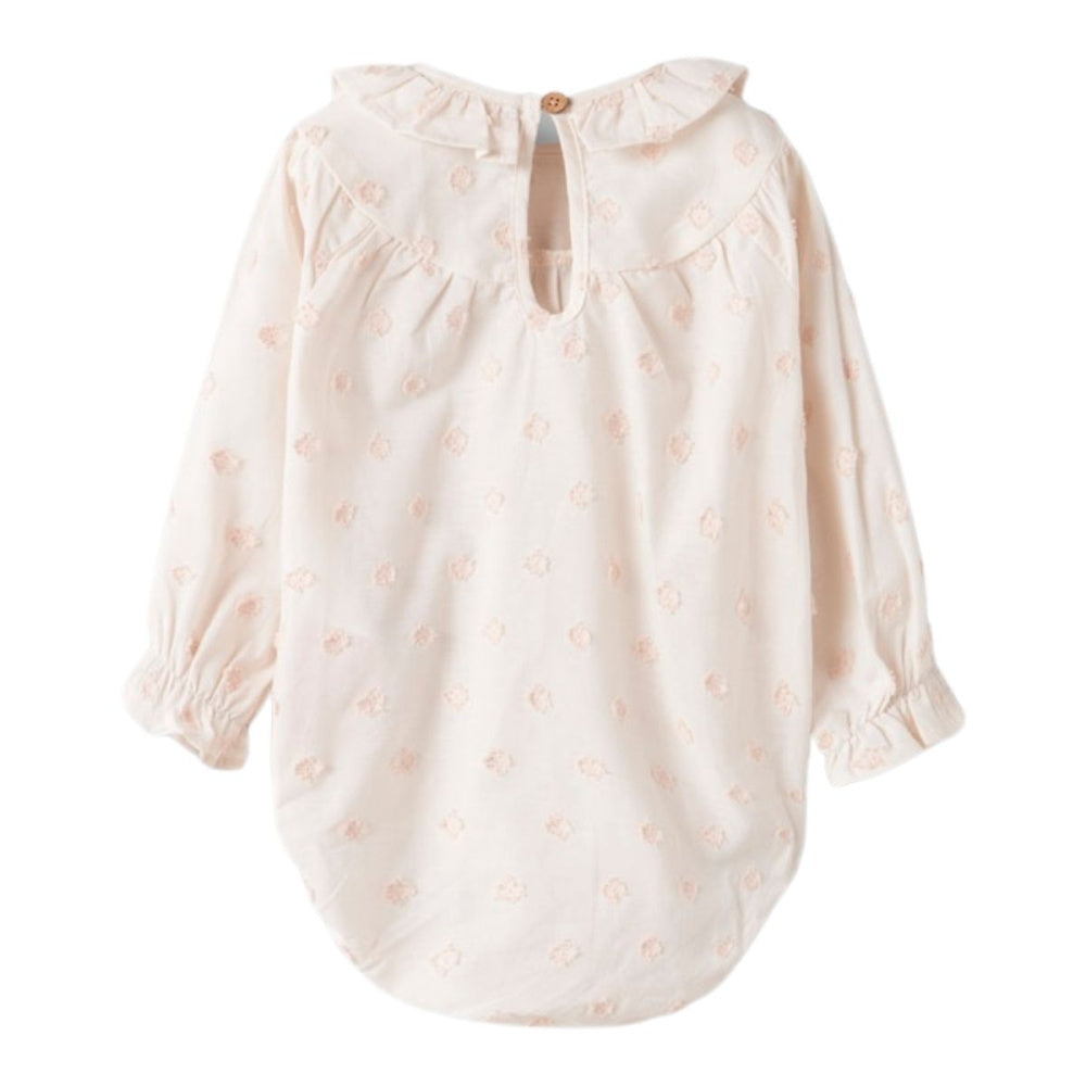 Lil'Atelier - Body Bluse med Krage Nethe Pastel Parchment