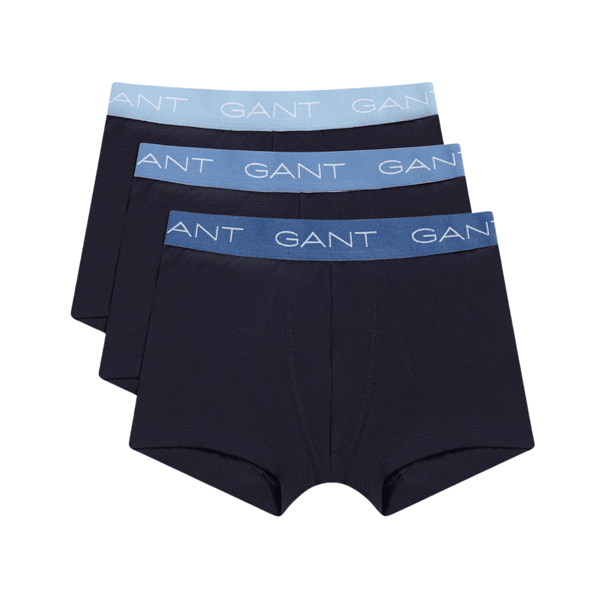 Gant - Boxere 3-pk Contrast Waistband Evening Blue - Guttelus.no