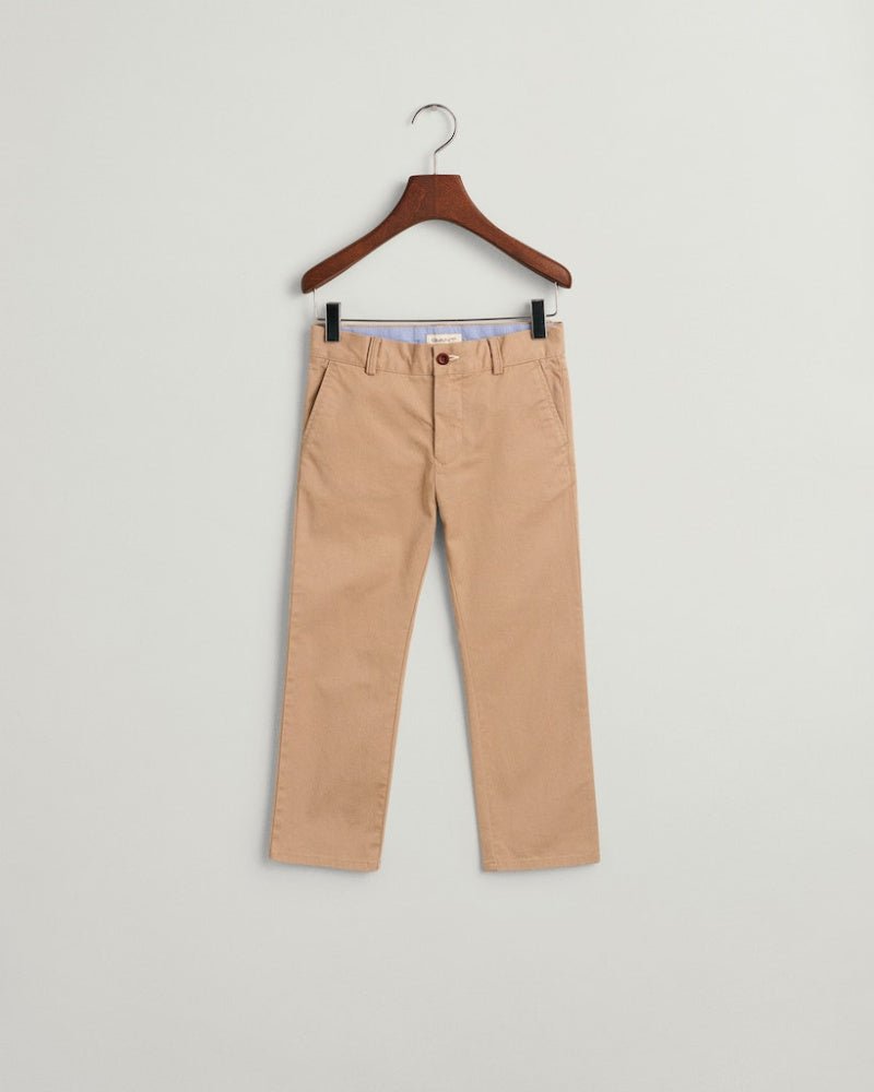 Gant - Bukse Chinos Dark Khaki - Guttelus.no
