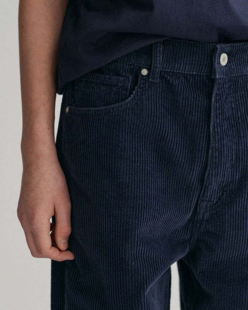 Gant - Bukse Cord Loos Fit Evening Blue Jr - Guttelus.no