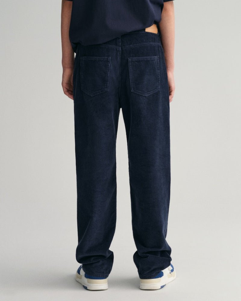 Gant - Bukse Cord Loos Fit Evening Blue Jr - Guttelus.no