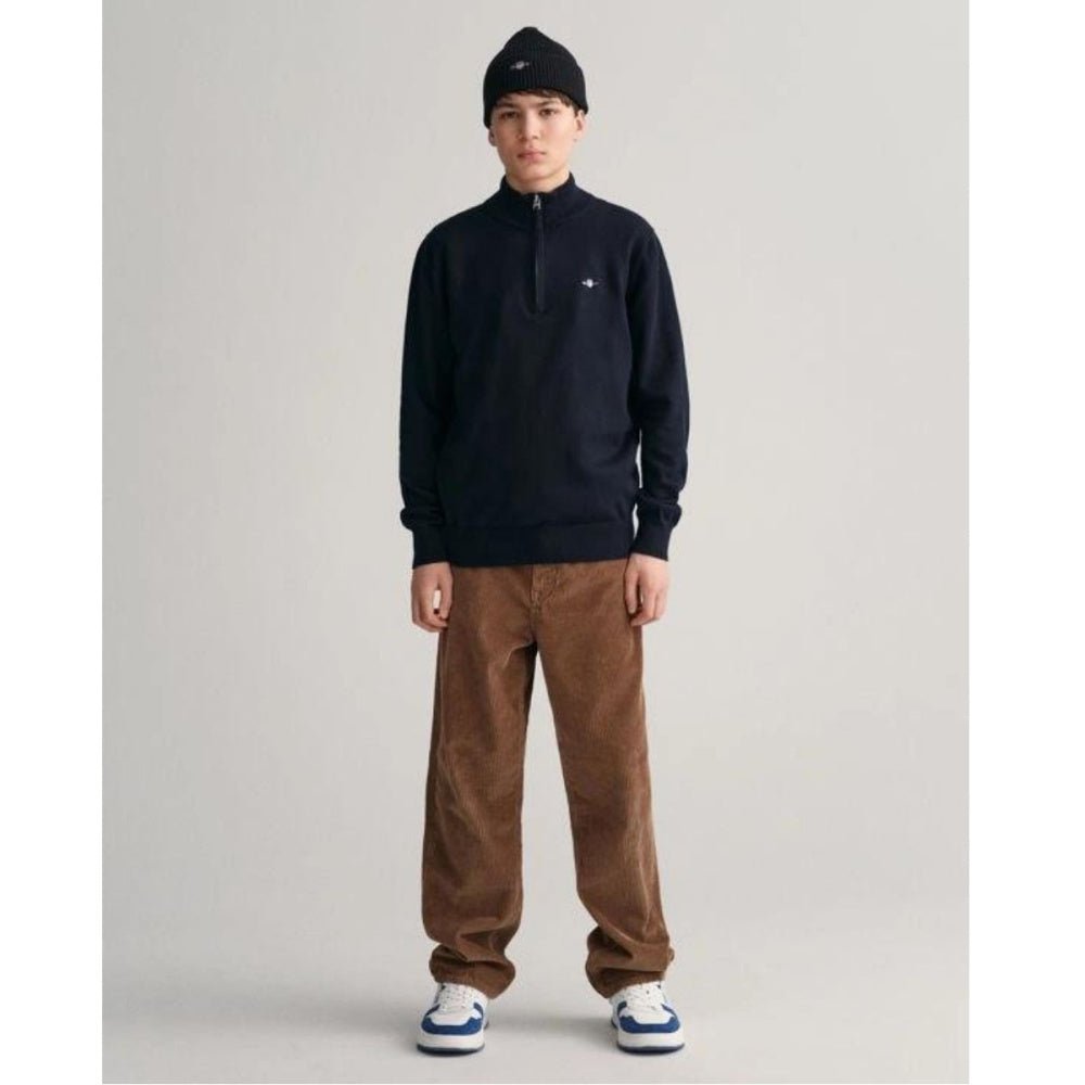 Gant - Genser Jr Shield Half Zip Evening Blue - Guttelus