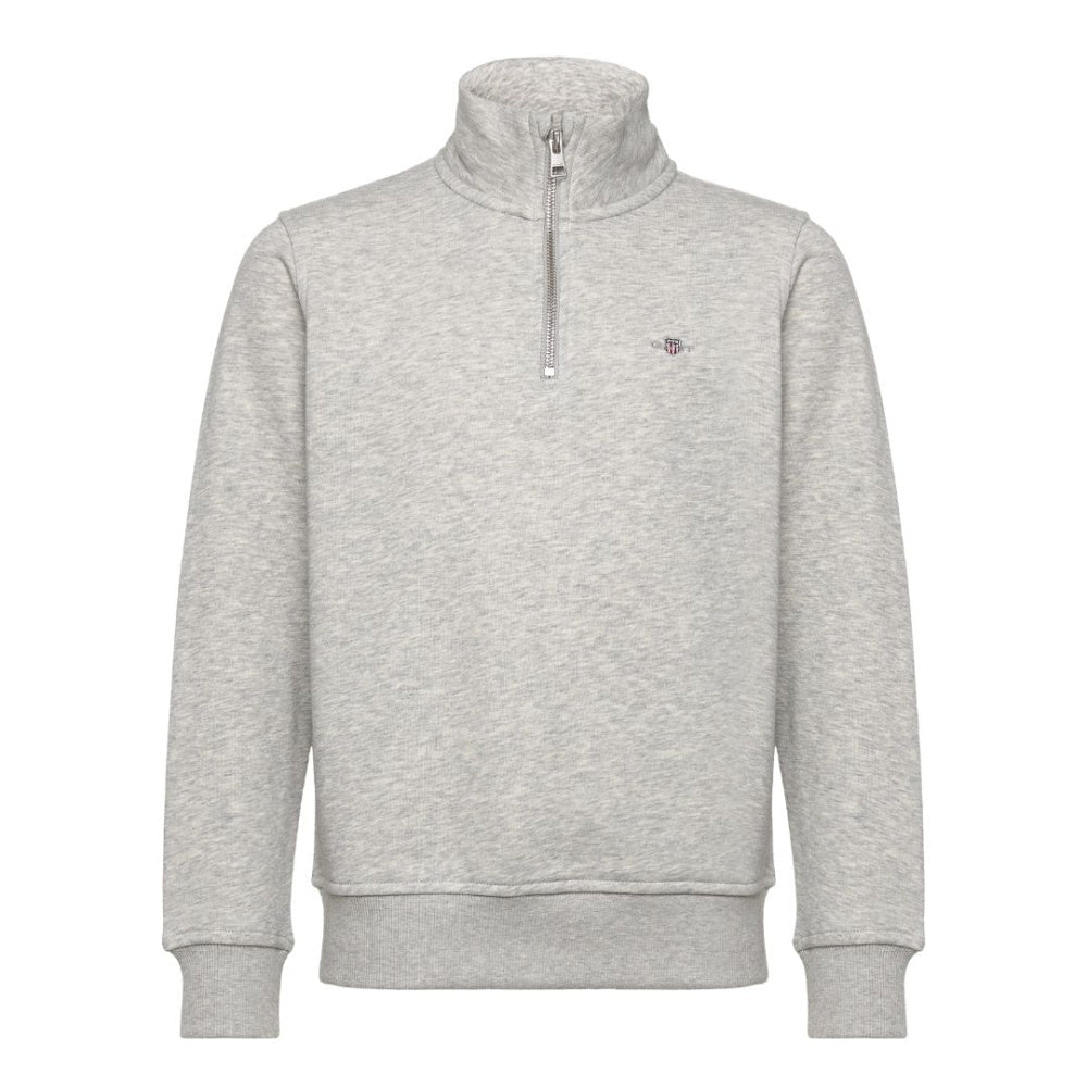 Gant - Genser Shield Half Zip Charcoal Melange - Guttelus