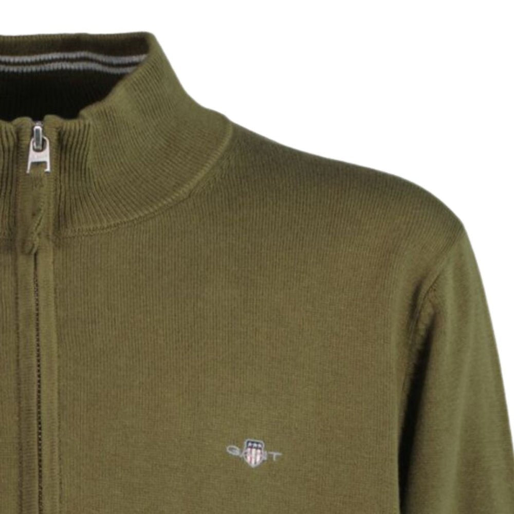 Gant - Genser Shield Half Zip Juniper Green - Guttelus