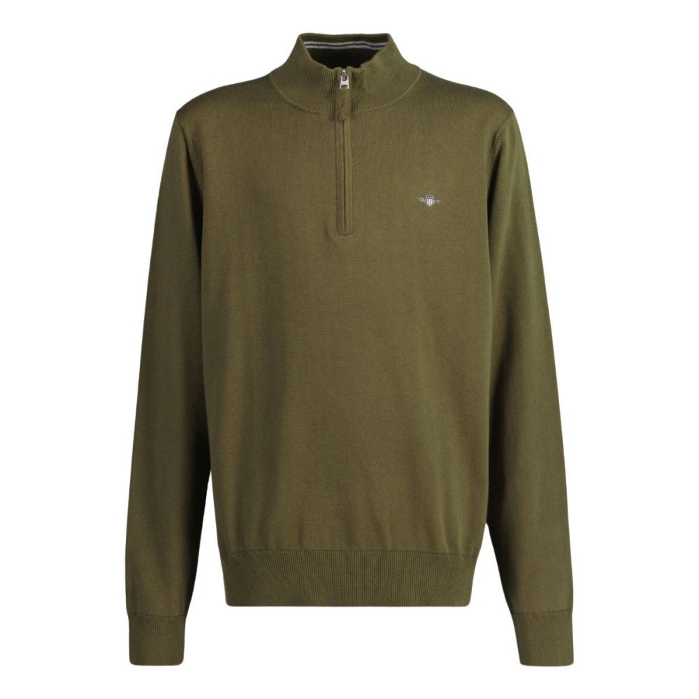 Gant - Genser Shield Half Zip Juniper Green - Guttelus