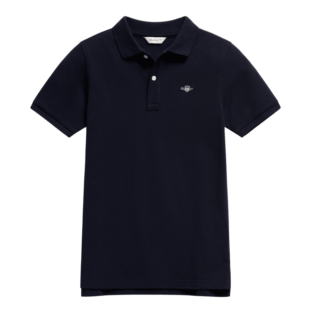 Gant - Pique Shield Jr SS Polo Evening Blue - Guttelus.no