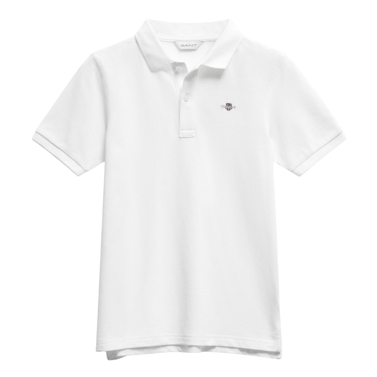 Gant - Pique Shield Jr SS Polo White - Guttelus.no