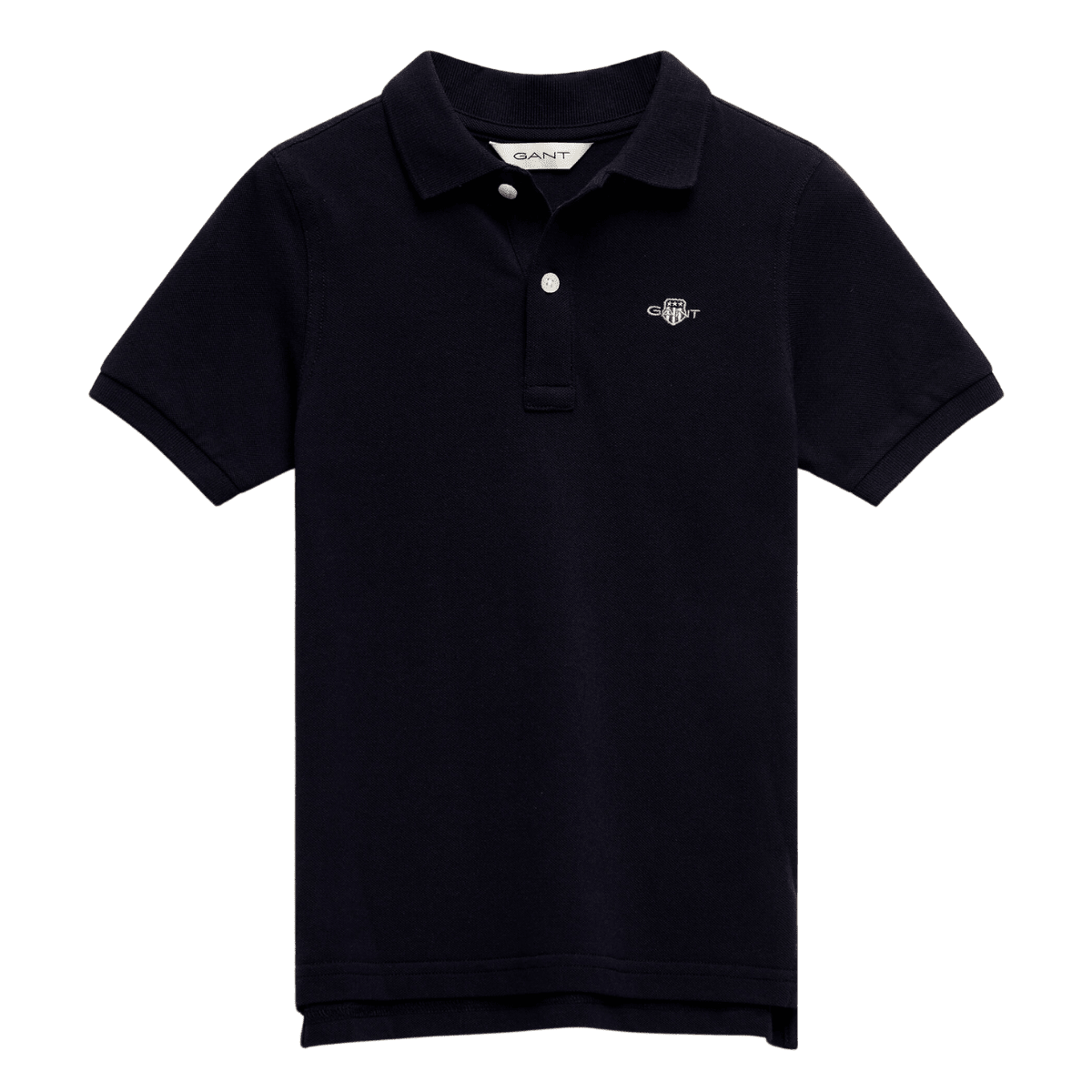 Gant - Pique Shield SS Polo Evening Blue - Guttelus.no