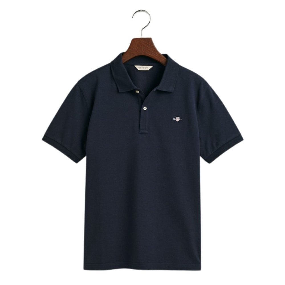 Gant - Poloskjorte Shield Pique Evening Blue Jr - Guttelus