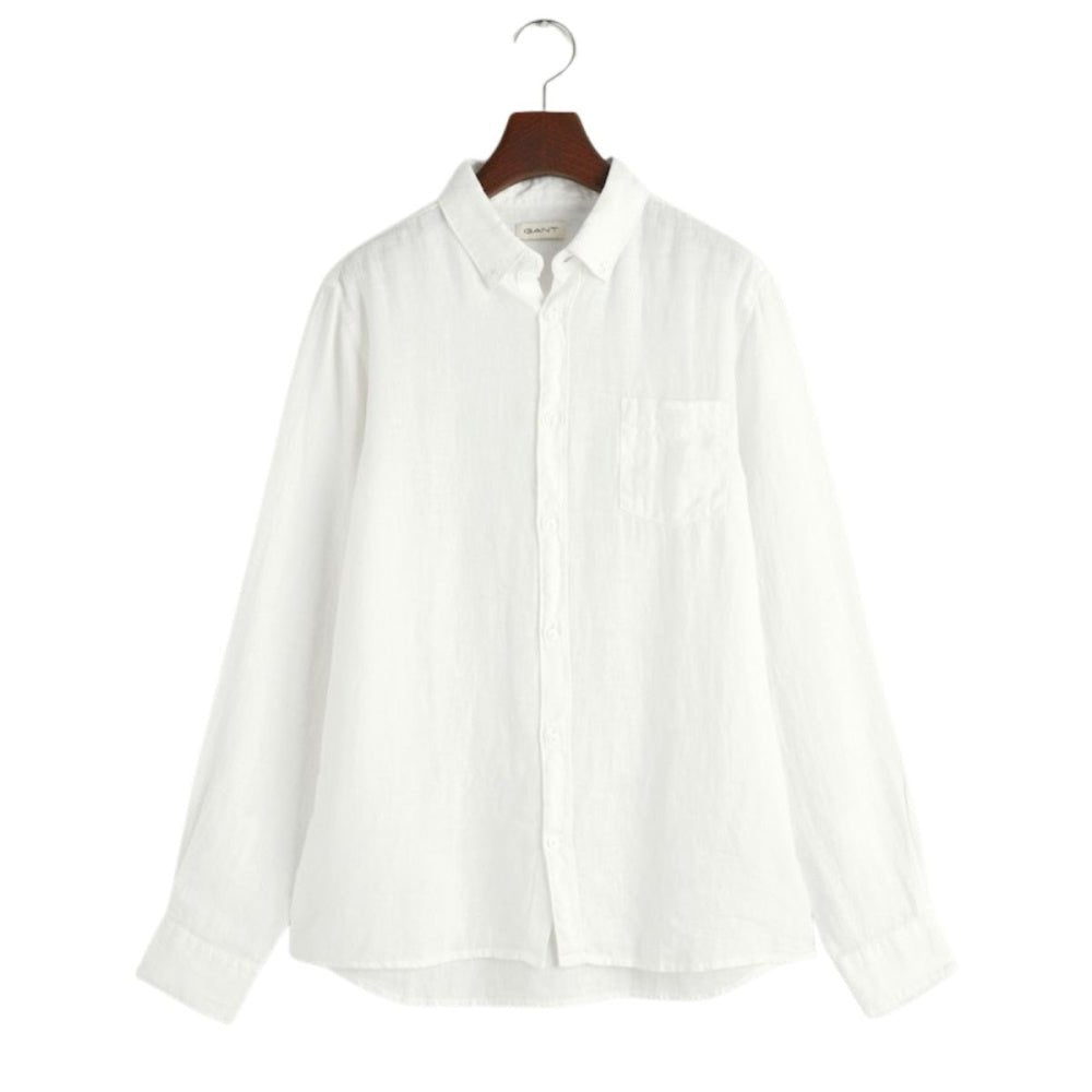 Gant - Skjorte i Lin Regular White - Guttelus