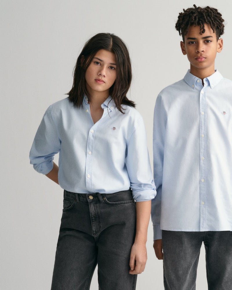 Gant - Skjorte Jr Shield Oxford Capri Blue - Guttelus