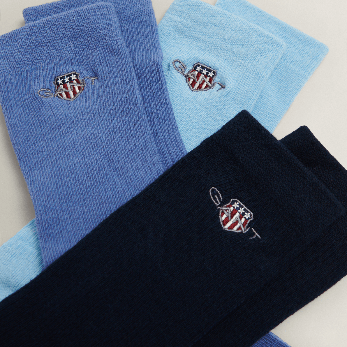 Gant - Sokker 3-pk Shield Evening Blue - Guttelus