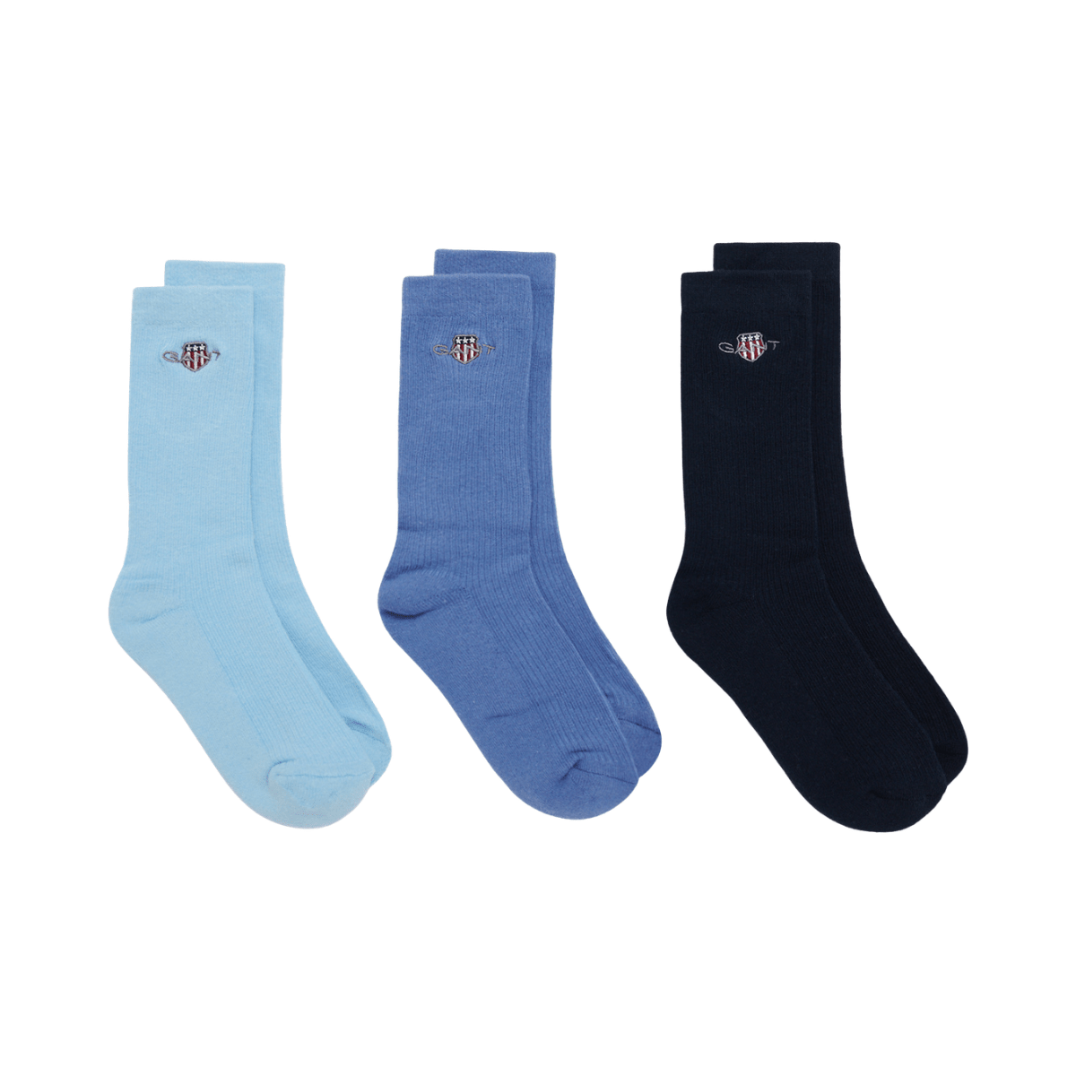 Gant - Sokker 3-pk Shield Evening Blue - Guttelus