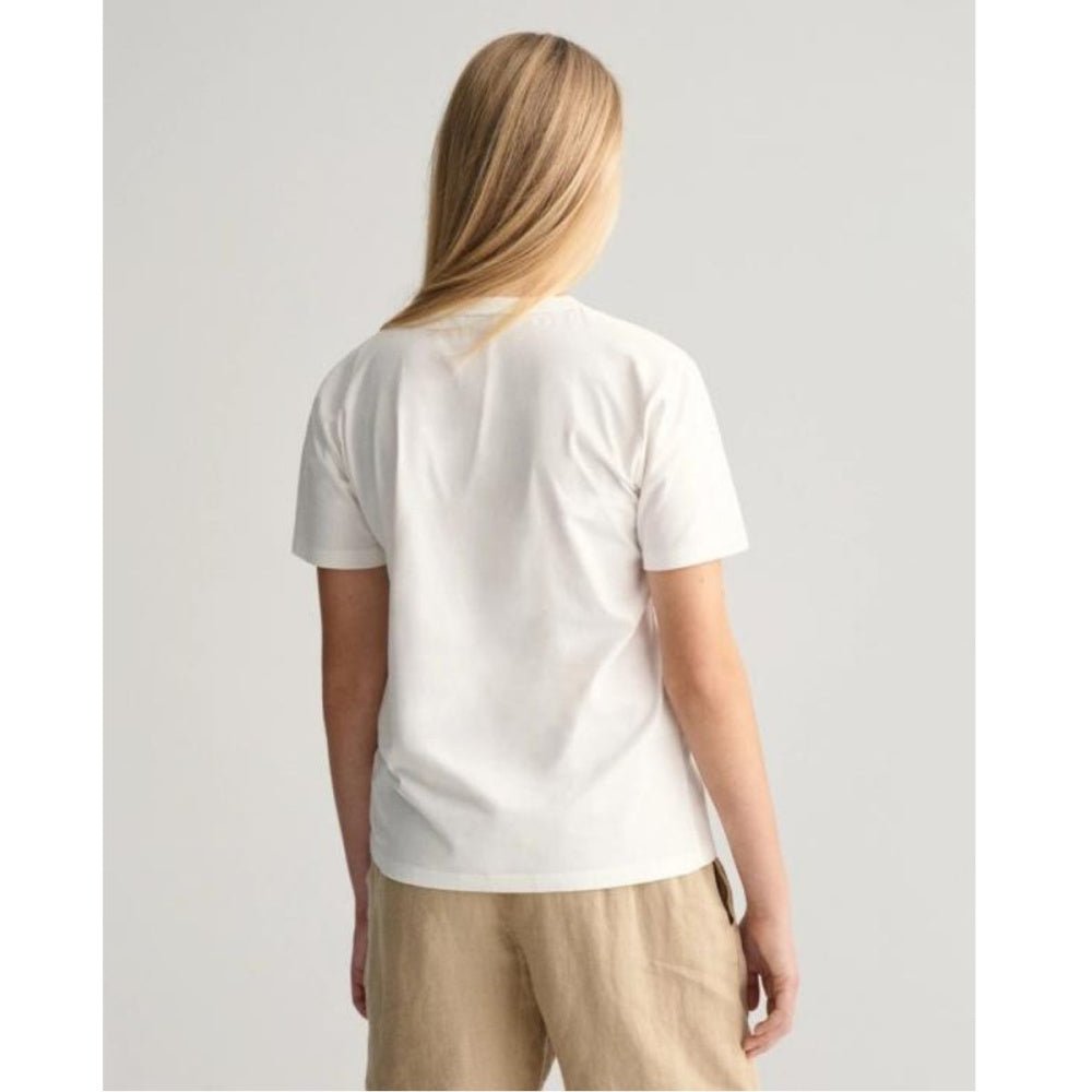 Gant - T-skjorte Jr Shield White - Guttelus