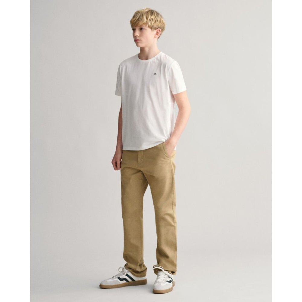 Gant - T-skjorte Jr Shield White - Guttelus