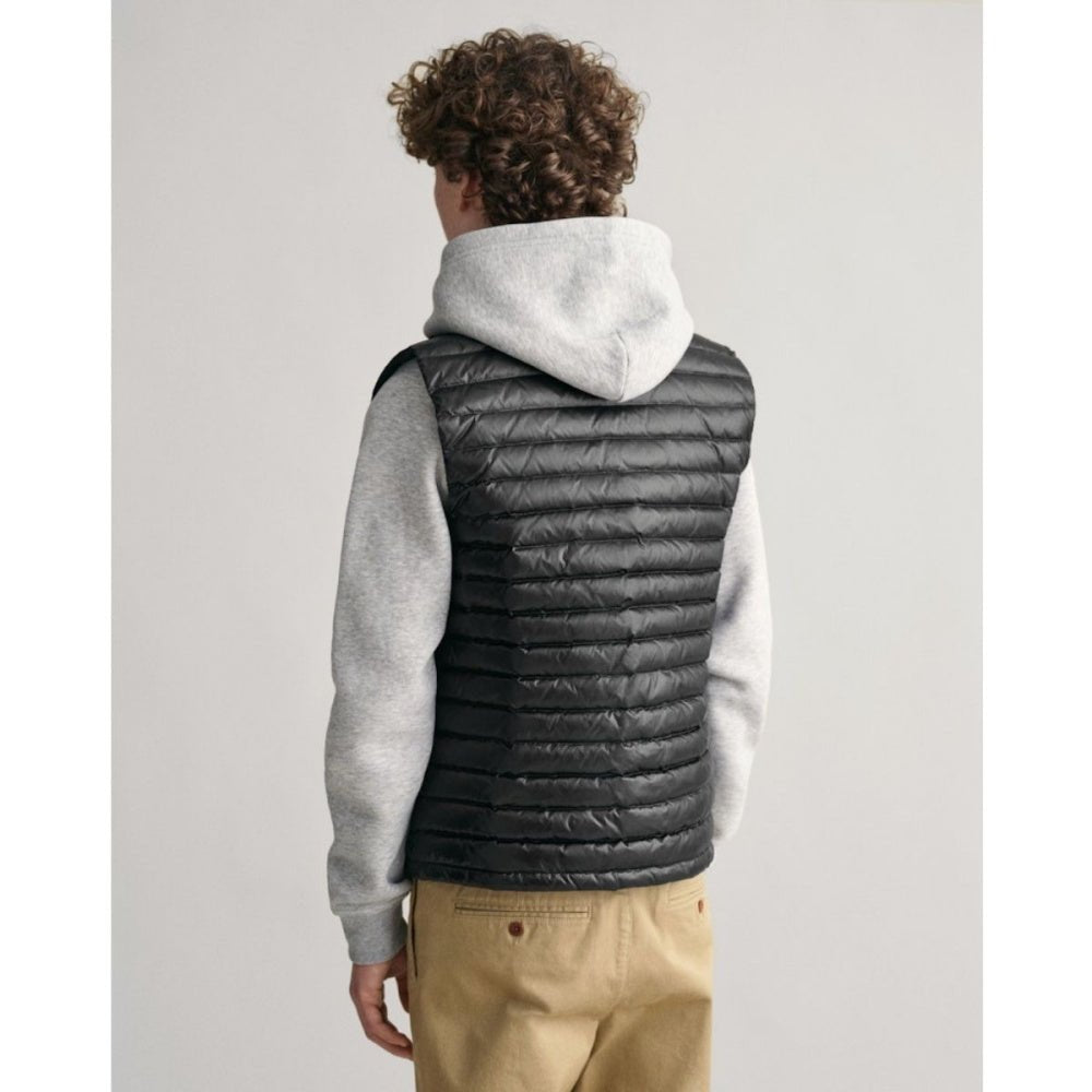 Gant - Vest Vattert Shiny Light Padded Black - Guttelus