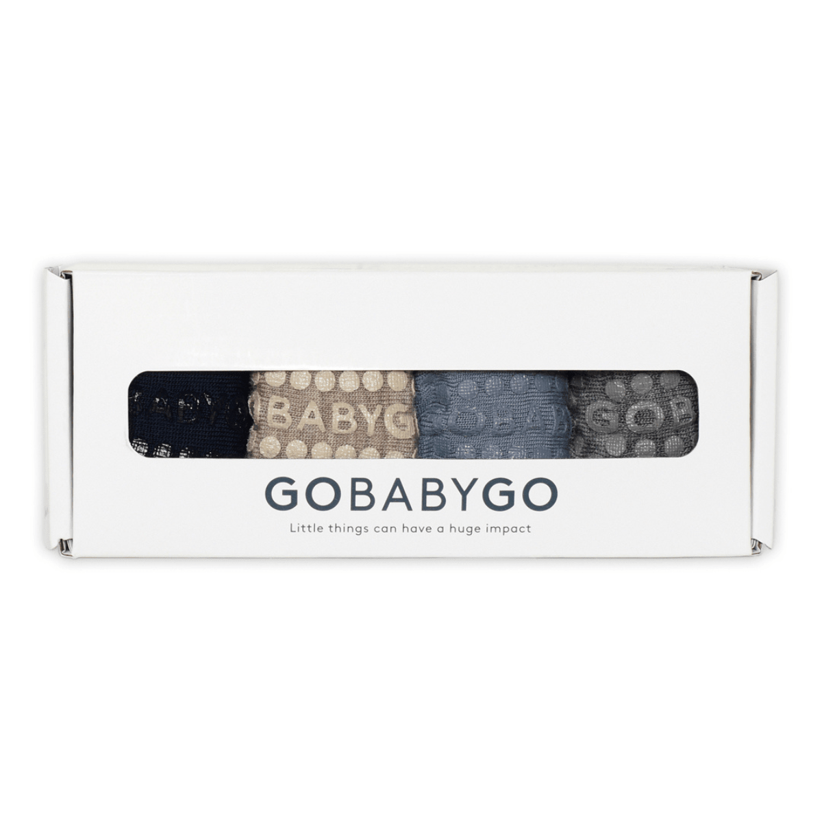 GoBabyGo - Sokker i Ull 4-pk Combo-box Blue/ Sand/ Blue/ Grey - Guttelus.no