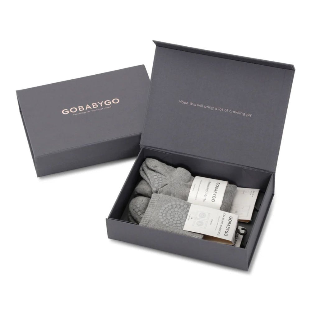 GoBabyGo - Startpakke Antiskli Bomull LV Grey Melange - Guttelus