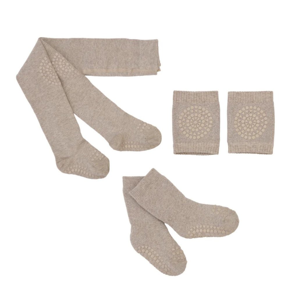 GoBabyGo - Startpakke Antiskli Bomull Sand - Guttelus