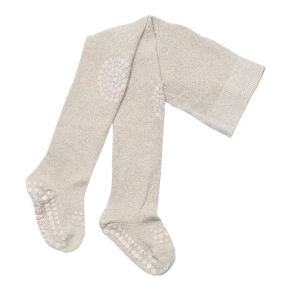 GoBabyGo - Strømpebukse Antiskli Bambus Ivory Glitter - Guttelus