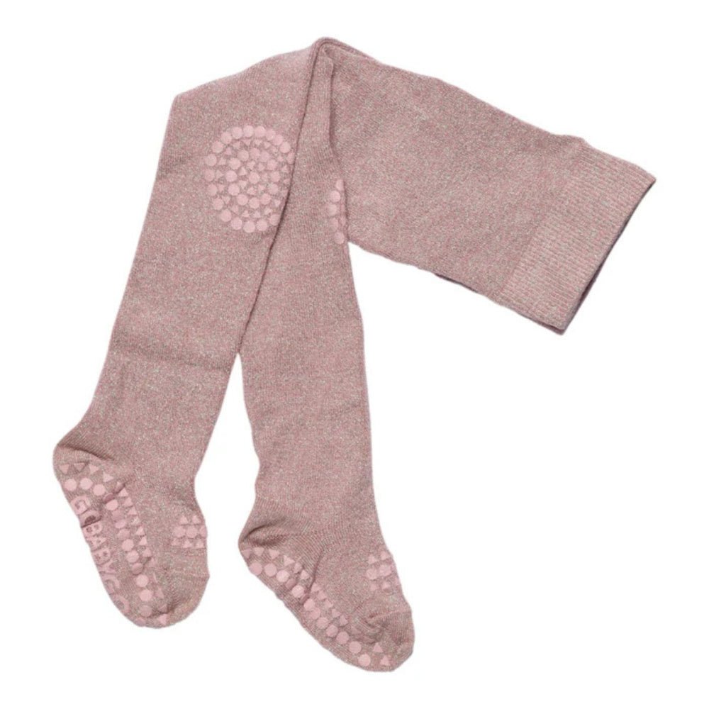 GoBabyGo - Strømpebukse Antiskli Bambus Lavender Glitter - Guttelus