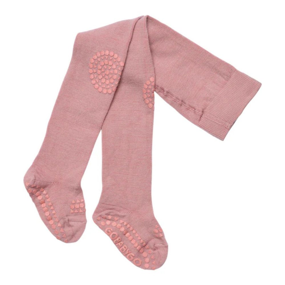 GoBabyGo - Strømpebukse Ull Antiskli Rose Blush - Guttelus