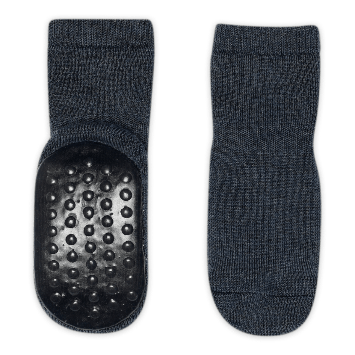 GoBabyGo - Tykke Ullsokker Antiskli LV Dark Denim Melange - Guttelus.no