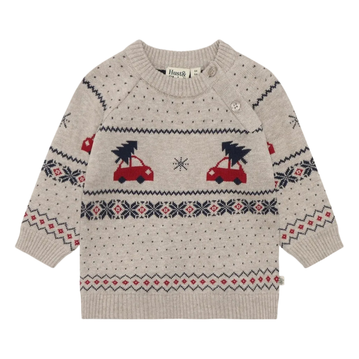 Hust and Claire - Julegenser Pilou Holiday Beige Melange