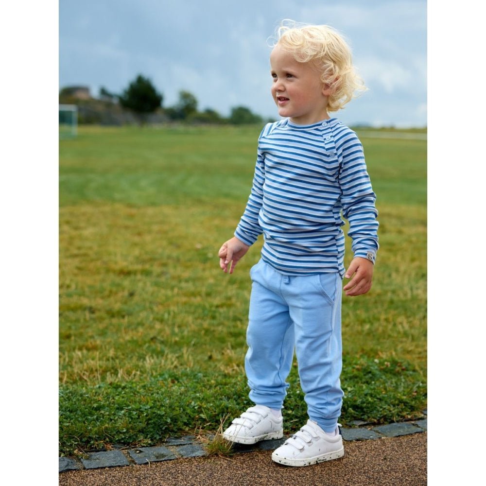 Gullkorn - Genser Villvette LTD Himmelblå Striper - Guttelus
