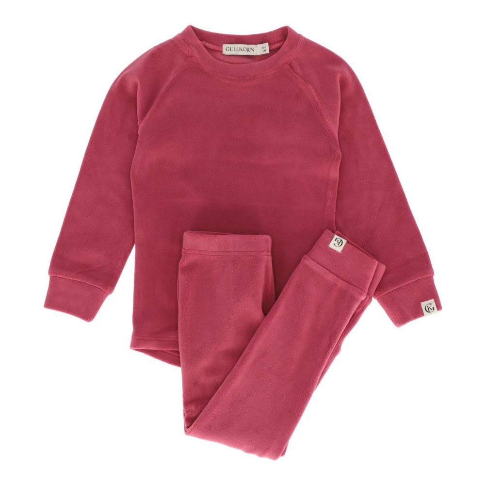 Gullkorn - Jona Fleece-sett Varm Rosa - Guttelus.no