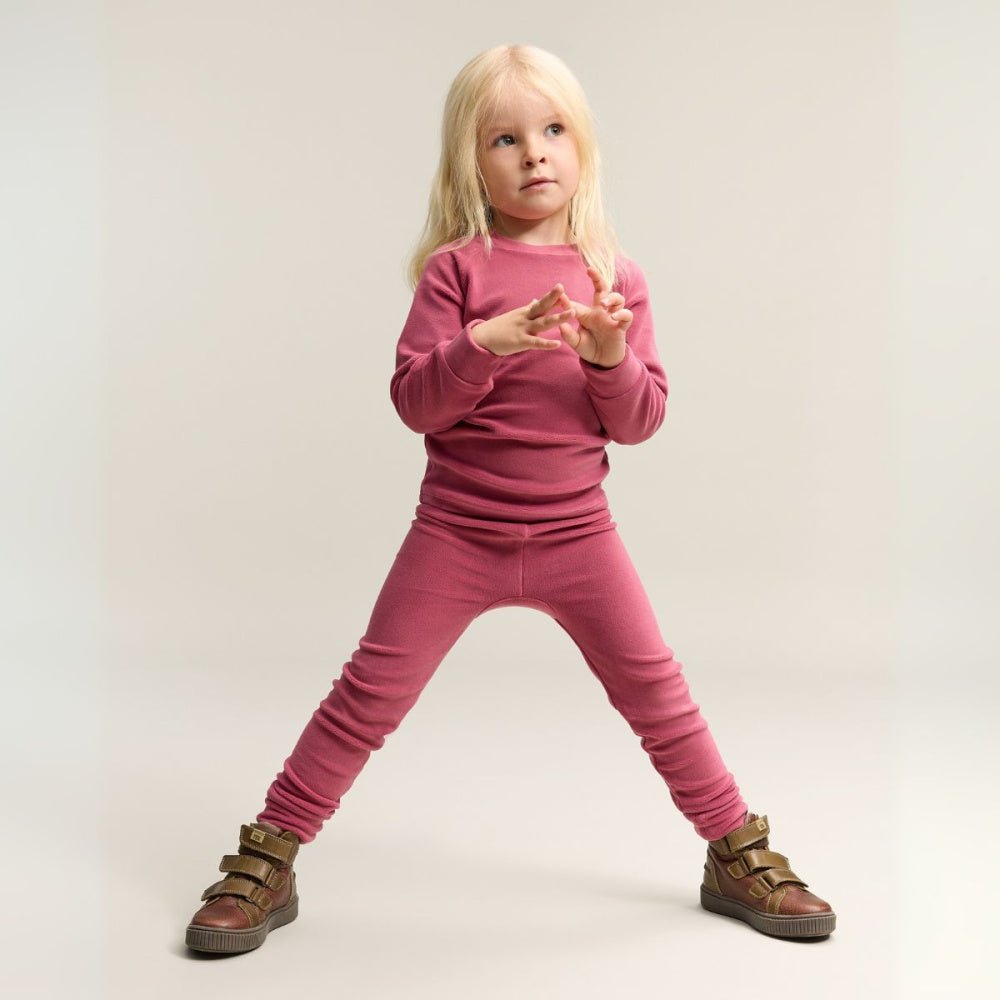 Gullkorn - Jona Fleece-sett Varm Rosa - Guttelus.no