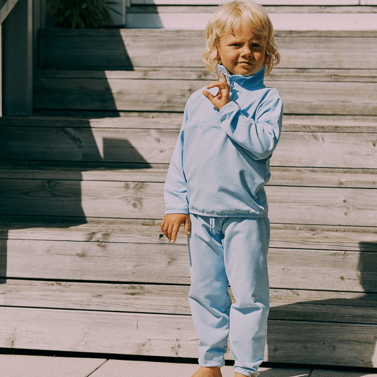 Gullkorn - Natri Joggedress Askeblå - Guttelus